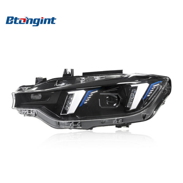 For 2013-2018 BMW 3 Series F30 Headlight Assembly Retrofit, Fang Style LED DRL & Turn Signal Projector