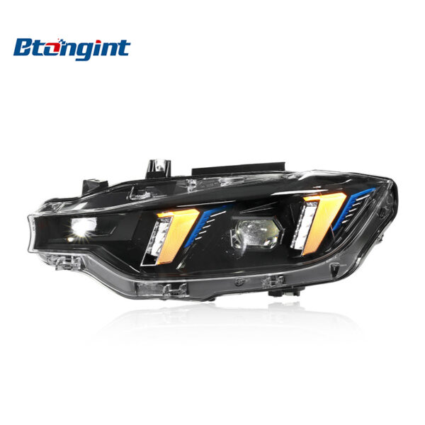 For 2013-2018 BMW 3 Series F30 Headlight Assembly Retrofit, Fang Style LED DRL & Turn Signal Projector