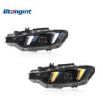 For 2013-2018 BMW 3 Series F30 Headlight Assembly Retrofit, Fang Style LED DRL & Turn Signal Projector