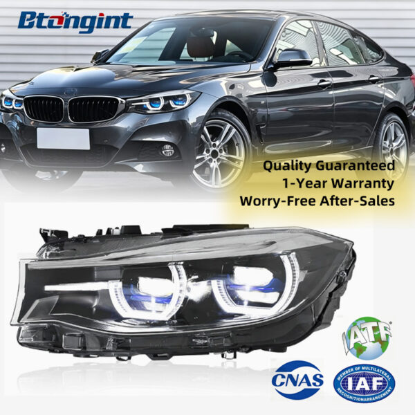 For 2013-2020 BMW 3 Series GT F34, LED DRL Turn Signal Laser Projector Headlight Assembly Retrofit