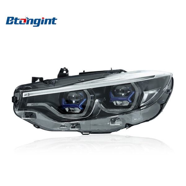 For 2013-2020 BMW 4 Series F32 Headlight Assembly, Modified Blue Frame M4 Style LED Projector with DRL & Turn Signal