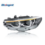 For 2013-2020 BMW 4 Series F32 Headlight Assembly, Upgraded High Configuration Dual-Color LED Scoop DRL & Turn Signal