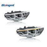 For 2013-2020 BMW 4 Series F32 Headlight Assembly, Upgraded New High Spec LED Scoop DRL & Turn Signal