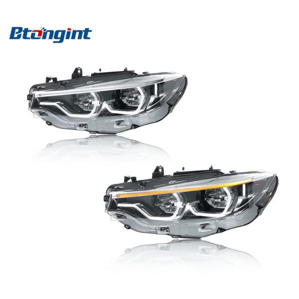 For 2013-2020 BMW 4 Series F32 Headlight Assembly, Upgraded New High Spec LED Scoop DRL & Turn Signal