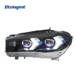 2014-2018 BMW X5 F15 Headlights, Modified New LED Projector Lens with Daytime Running Light & Turn Signal