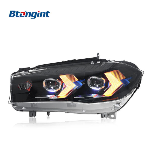 2014-2018 BMW X5 F15 Headlights, Modified New LED Projector Lens with Daytime Running Light & Turn Signal