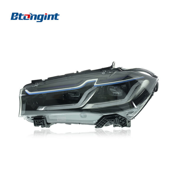 2014-2018 BMW X5 F15 Headlights, Modified LED Blue Eyebrow Daytime Running Light, Turn Signal LED Headlamp, Compatible with X6
