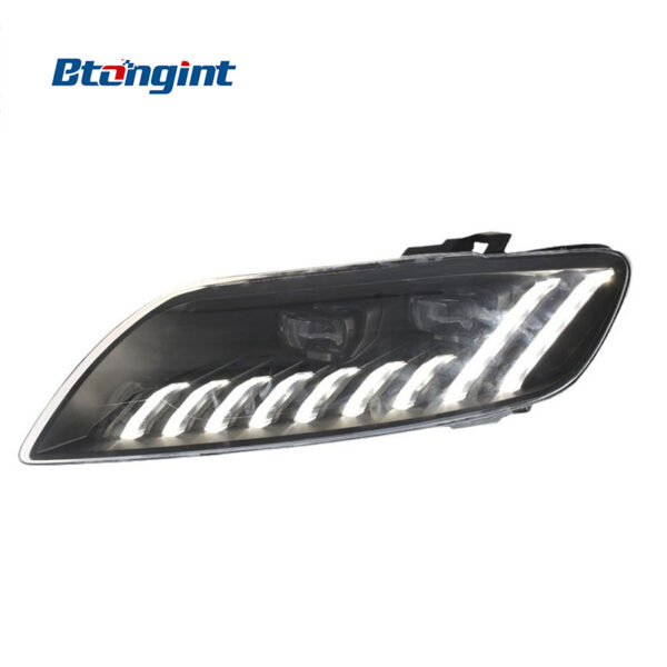 For 2006-2015 Audi Q7 Headlight Assembly Retrofit, LED Sequential Welcome Light, Old To New LED DRL Projector Headlamp