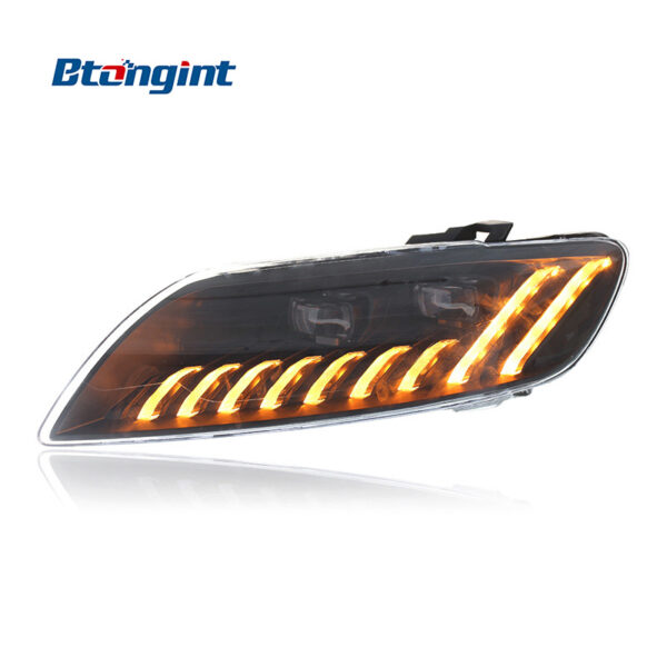 For 2006-2015 Audi Q7 Headlight Assembly Retrofit, LED Sequential Welcome Light, Old To New LED DRL Projector Headlamp