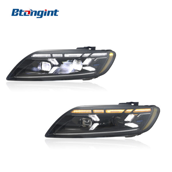 For 2006-2015 Audi Q7 Headlight Assembly Retrofit, Q8 Style Dynamic LED DRL Sequential Turn Signal Projector Headlamp