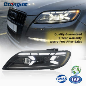 For 2006-2015 Audi Q7 Headlight Assembly Retrofit, Q8 Style Dynamic LED DRL Sequential Turn Signal Projector Headlamp