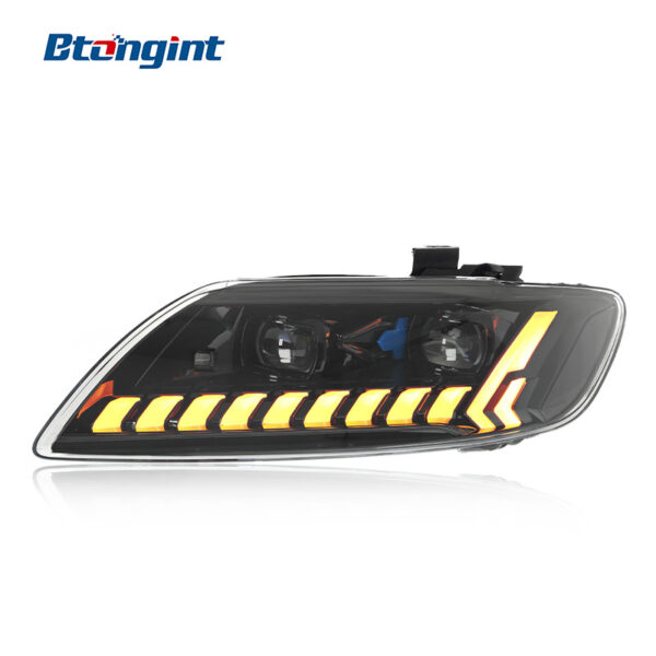 For 2006-2015 Audi Q7 Headlight Assembly Retrofit, New Style LED DRL Sequential Turn Signal Projector Headlamp