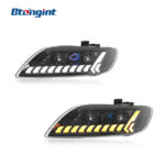 For 2006-2015 Audi Q7 Headlight Assembly Retrofit, New Style LED DRL Sequential Turn Signal Projector Headlamp