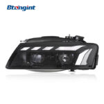 For 2008-2011 Audi A5 Headlight Assembly Retrofit, RS5 Style LED DRL Sequential Turn Signal Projector Headlamp
