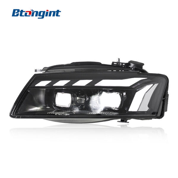 For 2008-2011 Audi A5 Headlight Assembly Retrofit, RS5 Style LED DRL Sequential Turn Signal Projector Headlamp