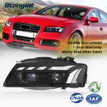 For 2008-2011 Audi A5 Headlight Assembly Retrofit, RS5 Style LED DRL Sequential Turn Signal Projector Headlamp