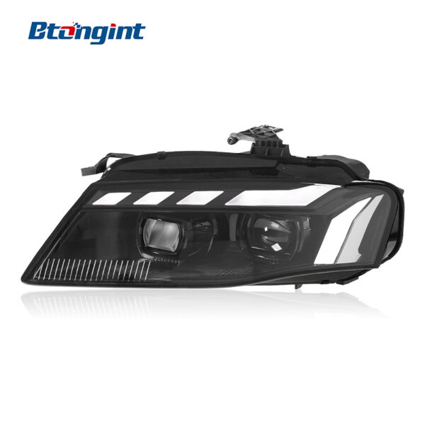 For 2008-2012 Audi A4 B8 Headlight Assembly Retrofit, RS Style LED DRL Sequential Turn Signal Projector Headlamp