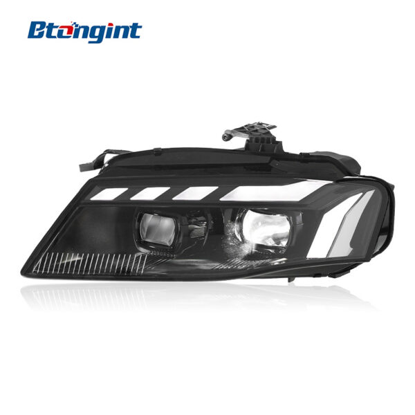 For 2008-2012 Audi A4 B8 Headlight Assembly Retrofit, RS Style LED DRL Sequential Turn Signal Projector Headlamp