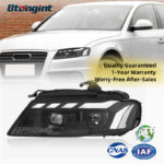 For 2008-2012 Audi A4 B8 Headlight Assembly Retrofit, RS Style LED DRL Sequential Turn Signal Projector Headlamp