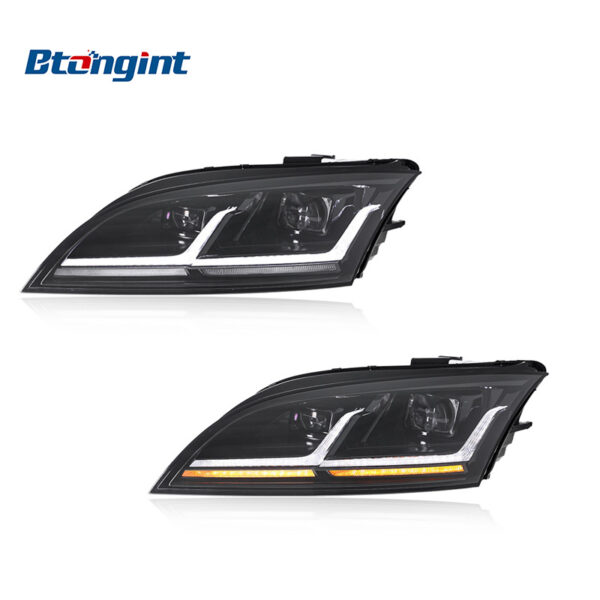 For 2008-2014 Audi TT Headlight Assembly Retrofit, Old To New Upgrade LED DRL Sequential Turn Signal Projector Headlamp