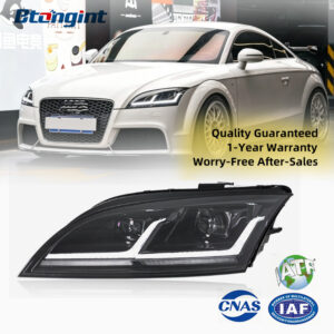 For 2008-2014 Audi TT Headlight Assembly Retrofit, Old To New Upgrade LED DRL Sequential Turn Signal Projector Headlamp