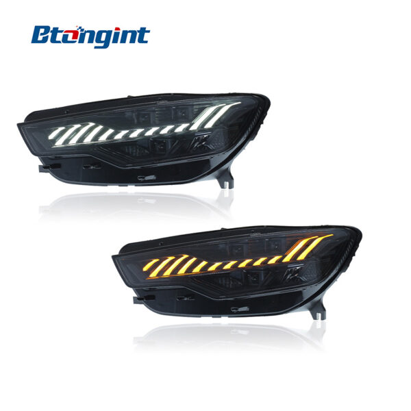 For 2012-2015 Audi A6 C7 Headlight Assembly Retrofit, RS Style LED Projector DRL with Sequential Turn Signal
