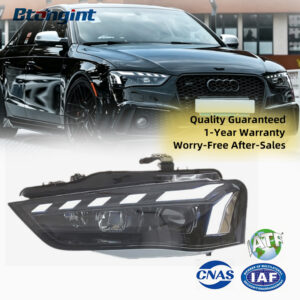 For 2013-2016 Audi A4L / A5 Headlight Assembly Retrofit, RS5 Style LED Projector DRL & Turn Signal