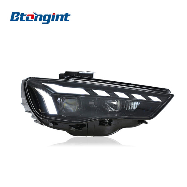 For 2013-2019 Audi A3 Headlight Assembly Retrofit, Full LED Projector with Sequential Turn Signal & Auxiliary DRL