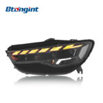 For 2016-2018 Audi A6 Headlight Assembly Retrofit, Horch Style LED Projector with Scanning DRL & Laser Lens