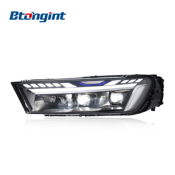 For 2016-2019 Audi Q7 Headlight Assembly Retrofit, 2025 Style LED Projector with Sequential Turn Signal & LED DRL