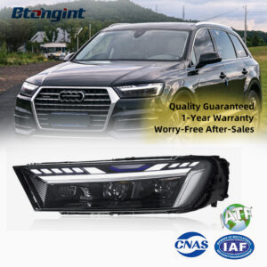 For 2016-2019 Audi Q7 Headlight Assembly Retrofit, 2025 Style LED Projector with Sequential Turn Signal & LED DRL