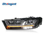 For 2016-2019 Audi Q7 Headlight Assembly, High Spec Aircraft Style Retrofit, LED DRL, Turn Signal, Projector Lens