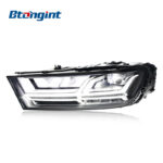 For 2016-2019 Audi Q7 Headlight Assembly, High Spec Aircraft Style Retrofit, LED DRL, Turn Signal, Projector Lens