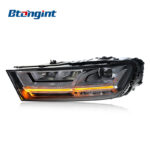 For 2016-2019 Audi Q7 Headlight Assembly, High Spec Aircraft Style Retrofit, LED DRL, Turn Signal, Projector Lens