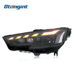 For 2017-2019 Audi A4 Headlight Assembly, RS New Style Retrofit, LED DRL, Sequential Turn Signal, Projector Headlamp