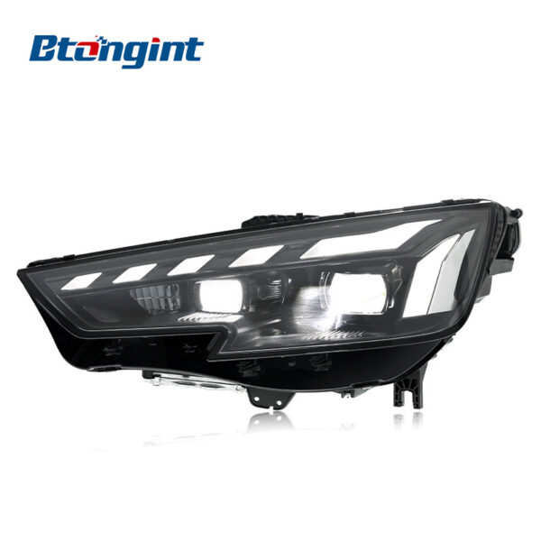 For 2017-2019 Audi A4 Headlight Assembly, RS New Style Retrofit, LED DRL, Sequential Turn Signal, Projector Headlamp