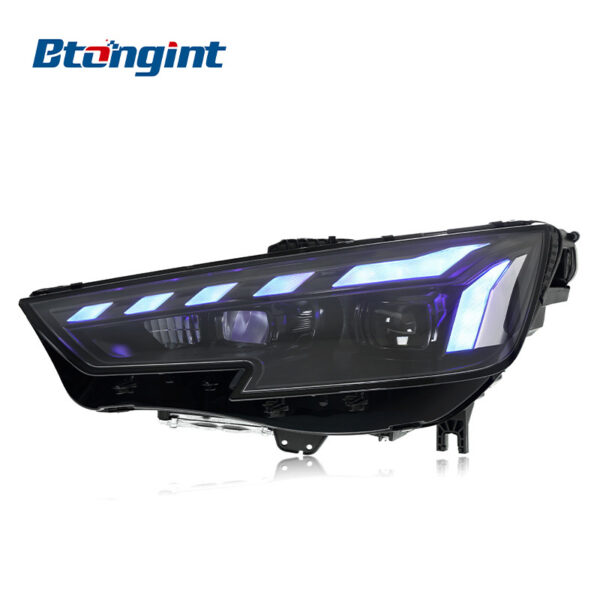 For 2017-2019 Audi A4 Headlight Assembly, RS New Style Retrofit, LED DRL, Sequential Turn Signal, Projector Headlamp