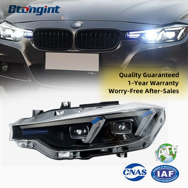 Specially For 2013-2019 BMW 3 Series F30 F35 Headlight Assembly Retrofit, Full LED Sequential Turn Signal Bi-Xenon Projector