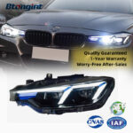 Specially For BMW 3 Series F30 F35 320 325 Headlight Assembly Retrofit, Double Hook LED DRL & Sequential Turn Signal