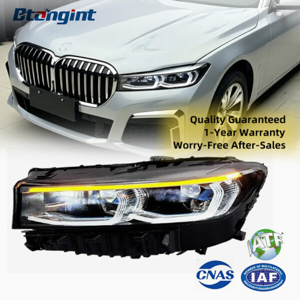 For 2009-2022 BMW 7 Series Retrofit New G12 Laser Headlight Assembly, LED Projector, DRL & Turn Signal
