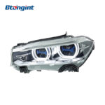 For 2014-2018 BMW X5 X6 Headlight Assembly Retrofit, Blue Line Laser Projector, LED DRL & Turn Signal