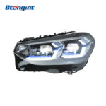 For 2018-2021 BMW X3 G08 Headlight Assembly Retrofit, New Style Blue Eyebrow LED Projector, DRL & Sequential Turn Signal