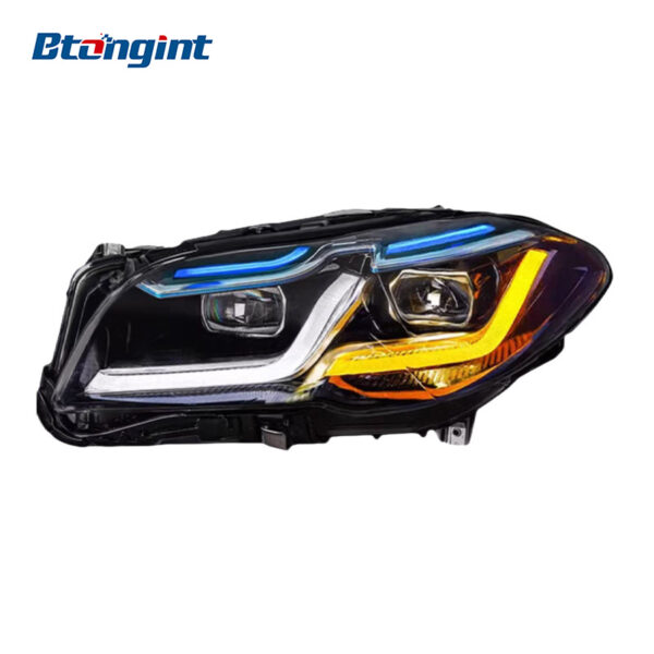 For 2011-2017 BMW 5 Series F10 Headlight Assembly Retrofit, F18 LED DRL, Bi-xenon Projector Headlamp