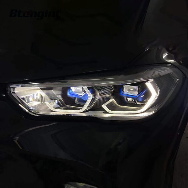 For BMW X5 & X6 Headlight Assembly Retrofit, LED DRL, Sequential Turn Signal, Laser Headlamp