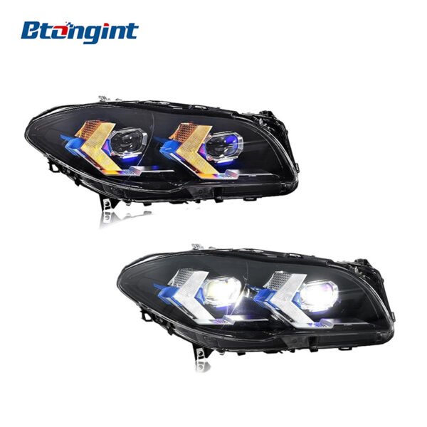 For BMW 5 Series F10 F18 Headlight Assembly Retrofit, Arrow Style LED DRL & Sequential Turn Signal Headlamp