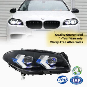For BMW 5 Series F10 F18 Headlight Assembly Retrofit, Arrow Style LED DRL & Sequential Turn Signal Headlamp