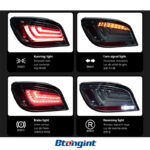 For BMW 5 Series E60 2003-2009 LED Taillight, Fits 523i 525i 530i, Dynamic Signal Brake Reverse Lamp