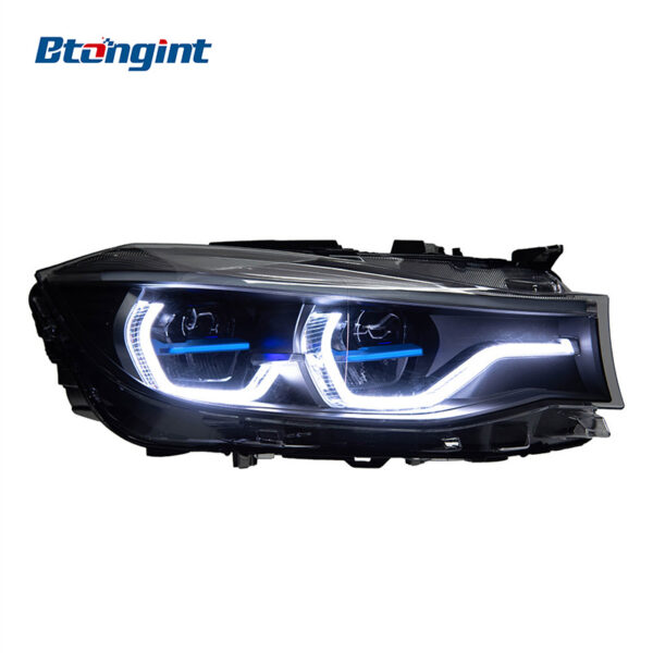 For BMW 4 Series F32 2013-2020 Headlight Assembly Retrofit, Fangs Style LED DRL, Turn Signal & Projector Lens