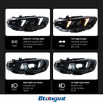 For BMW 4 Series F32 2013-2020 Headlight Assembly Retrofit, Fangs Style LED DRL, Turn Signal & Projector Lens