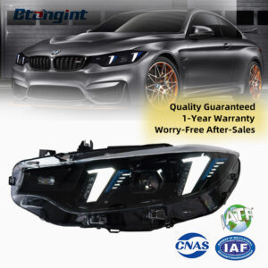 For BMW 4 Series F32 2013-2020 Headlight Assembly Retrofit, Fangs Style LED DRL, Turn Signal & Projector Lens